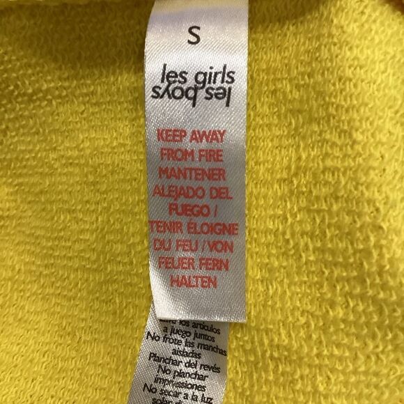 Les Girls Les Boys Slim Sweatpants Cotton Yellow Size Small - Picture 10 of 15